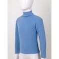 thumbnail image 2 of MSemis Kids Girls Boys Basic Turtleneck Warm Thermal Underwear Tops for Winter Light Blue 5-6, 2 of 7