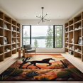 thumbnail image 2 of ODIKA Cowboy Southwestern Border Sunset Motifs Aztec Motif Frame Vintage for Master Suite, California King, Under Bed, Foldable Easy Care, 2 of 7