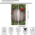 thumbnail image 2 of Christmas Blackout Curtain,Rustic Wooden Plank Bedroom Window Treatments,Christmas Snowflakes Print Window Drapes for Living Room 42x63in, 2 of 6
