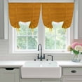 thumbnail image 4 of Ombre Orange Waves Tie Up Curtains for Windows, Adjustable Balloon Window Shades, Abstract Art Gradient Modern Kitchen Window Treatments Adjustable Roll Up Curtain for Basement/Nursery 52"x45", 4 of 8