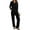 Black, variant on Women's 2 Piece Lounge Sets Ribbed Knit Long Sleeve V Neck Pullover Tops Wide Leg Pants Spring Fall Outfits