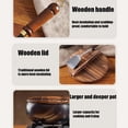 thumbnail image 4 of Uncoated Thick Iron Pot, Japanese Uncoating Cast Iron Pot,  Non-Stick Cast Irons Wok with Lid, High Purity Irons Frying Pan for Cooking, 4 of 9