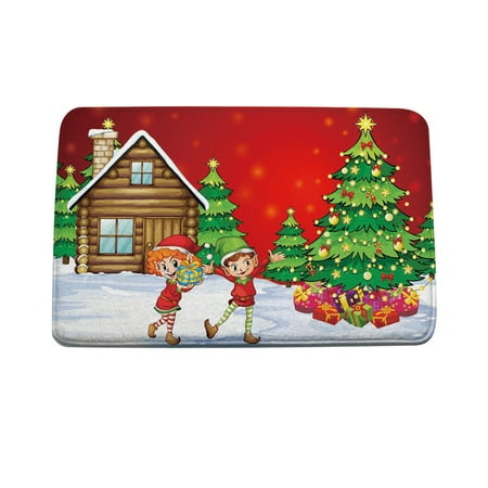 

Ozmmyan Christmas Cartoon Home Door Mat Absorbent Mat Living Room Kitchen Floor Mat Christmas Decorations Home Decor on Clearance