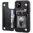 thumbnail image 1 of Funda tipo cartera OT ONETOP de piel sintética con tarjetero para iPhone 11 de 6,1 pulgadas, 1 of 7