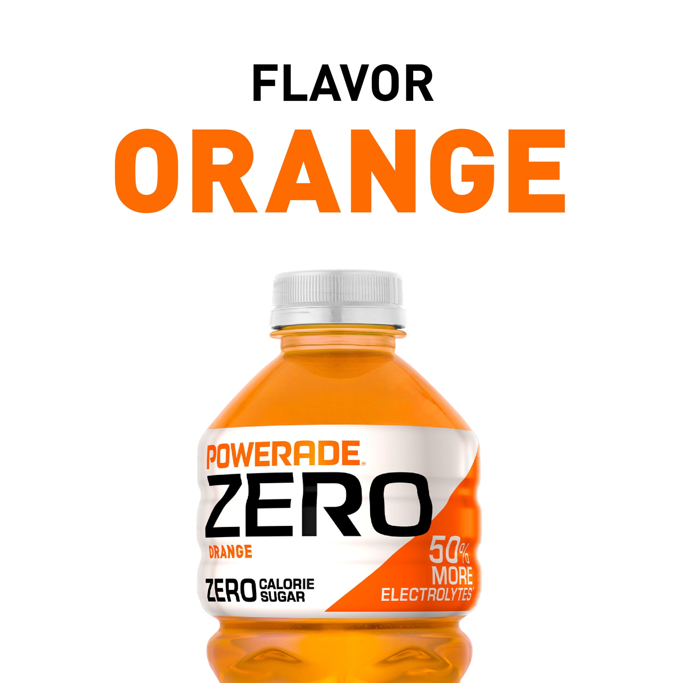 POWERADE Zero Sugar Orange Electrolyte Sports Drink Bottle, 28 fl oz
