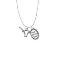 thumbnail image 2 of Delight Jewelry Silvertone Longhorn Head Outline Best Mom Ever Charm Necklace, 2 of 4