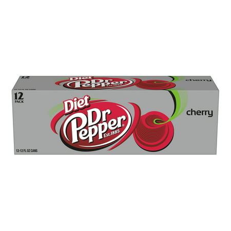 (2 Pack) Diet Dr Pepper Cherry, 12 Fl Oz Cans, 12