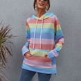 thumbnail image 1 of Sudaderas con capucha a Rayas NikouMX para Mujer Largas de Arco Iris, 1 of 7