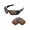 Brown, variant on Walleva Fire Red Replacement Lenses for Oakley Crankcase Sunglasses