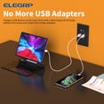 thumbnail image 6 of ELEGRP 4.0A USB Outlet, Dual Type A in-Wall Charger with 20A Duplex TR Outlet, Wall Plate Included, Black (10-Pack), 6 of 8