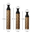 thumbnail image 2 of Tall Large Floor Vase, Metal Flower Vase with Hexagonal Honeycomb Design, Black And Gold Finish, 2 of 7