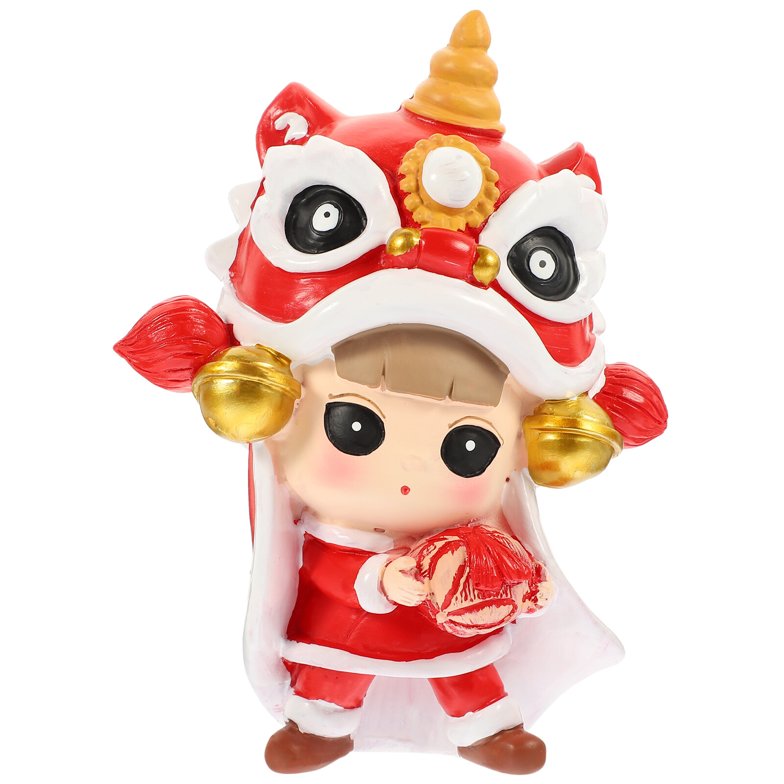 Resin mascot figurine Desktop Chinese Style Mascot Doll Statue Vintage ...