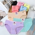 thumbnail image 2 of A005# Girls Panties New simple Japanese system student briefs Traceless women's mid-waist bottoming pants, 2 of 5