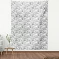 thumbnail image 3 of Ambesonne Floral Fabric by the Yard Upholstery, Monochrome Magnolia Petals, 2 Yards, Charcoal Grey Pale Grey, 3 of 4