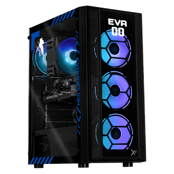 PC Gamer Xtreme PC Gaming NVIDIA GeForce RTX 5060 AMD Ryzen 7 5700X 16GB SSD 1TB WIFI Evangelion 00 Black gaming 1080p, estudios y multitarea