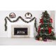 thumbnail image 3 of Coronas navideñas de pino para la puerta principal Decoración navideña interior para el hogar Flocada con decoraciones mixtas, corona de vegetación navideña con piñas, rojo Kuyhfg Bienvenido a Kuyhfg, 3 of 5