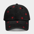 thumbnail image 2 of Gsakboxl Masters Hat Women Vintage Love Heart Embroidered Denim Baseball Cap, Fashion Adjustable Outdoor Sunshade Hat for Ladies, 2 of 6