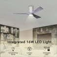 thumbnail image 2 of Matthews Fan Company IR3HLK-BW-BW-42 Irene 42" Barn Wood Hugger Ceiling Fan with 3 Blades, Integrated LED Light Kit, Remote Control, Indoor/Outdoor Damp Rated, 2 of 6