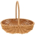 thumbnail image 6 of Rattan Picnic Basket with Handle, 10X7 Inch Wicker Woven Storage Basket for Fruits, Vegetables, Snacks, Home Decor, Outdoor Use, 6 of 7