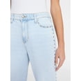 thumbnail image 4 of No Boundaries High Rise Baggy Wide Leg Jeans, 32" Inseam, Women's and Women's Plus Sizes XXS-4X, 4 of 5