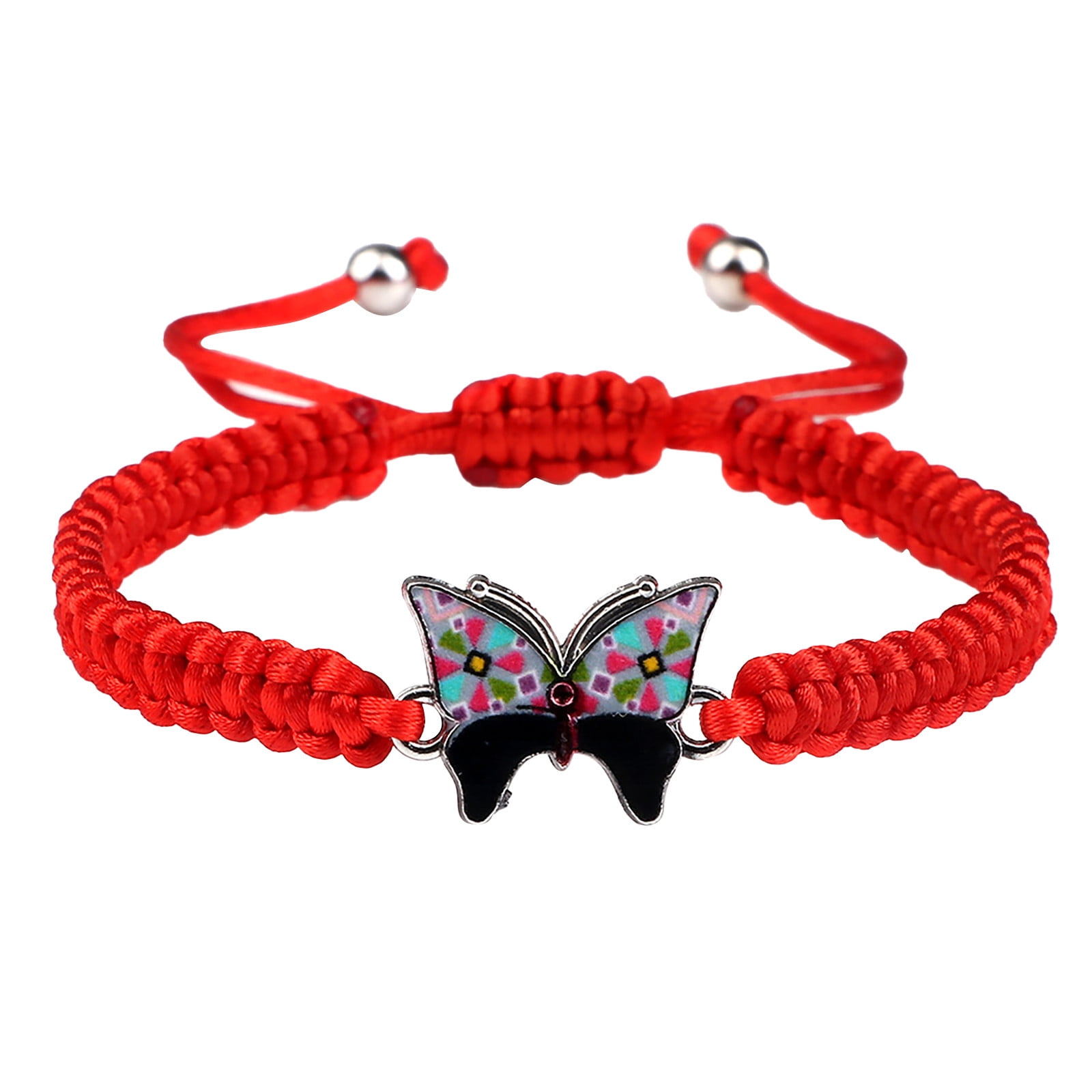 Bracelet for Women Red Rope Flat Knot Couple Bracelet Hand Woven