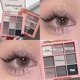 thumbnail image 1 of ZHAOCHENG Paleta de sombras de ojos de 9 colores, color punk, azul ahumado, negro, chocolate mate A, 1 of 3