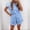 *Light Blue, variant on ClodeEU Women's Linen Blend Short Sleeve Top and Pants Set ,Solid Color Casual Two Piece Outfit Yellow,Womens Plus S