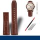 thumbnail image 3 of Correa de reloj MAURICE LACROIX Eliros de piel de vaca suave de 20 a 22 mm con hebilla plegable, correa de piel auténtica negra, marrón y azul, accesorios para hombre, 3 of 5