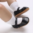 thumbnail image 3 of Yoyauz Baby Girl Mary Jane Shoes Anti Slip Rubber Sole Ballet Slippers Princess Dress Wedding Shoes Newborn Kids Shoes Toddler Shoes（0-12 Month）, 3 of 7