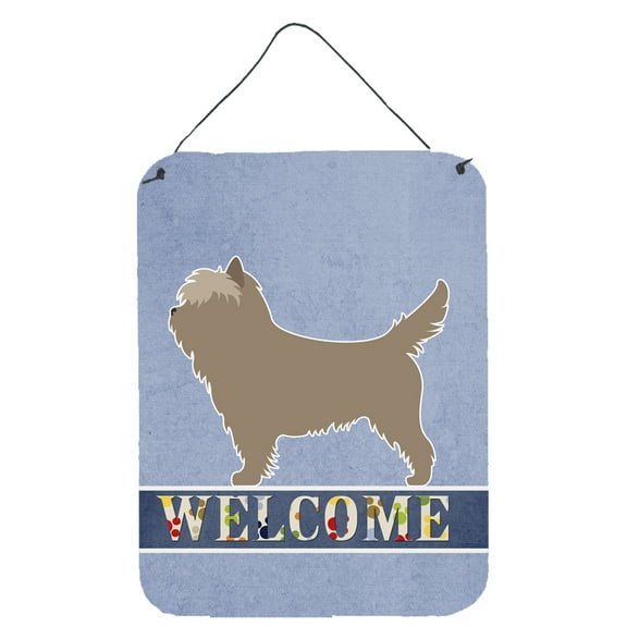 Cairn Terrier Welcome Wall or Door Hanging Prints Blue