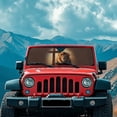 thumbnail image 3 of HUIACONG Brown Lion Sun Shade Windshield for 2018-2024 Jeep Wrangler JL JLU & Gladiator JT, Sunshades Heat Shield, Aluminum Foil Triple Laminate Structure, Silver, 3 of 6