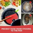 thumbnail image 6 of SEARCHI Air Fryer Silicone Liner, Reusable Non-Stick Round Mat, Baking Mat Food Grade Oil-Proof Water-Proof Steamer Liner for Roasting Microwave Air Fried Pot, 6 of 6