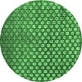 thumbnail image 1 of Ahgly Company Indoor Round Abstract Emerald Green Contemporary Area Rugs, 3' Round, 1 of 4