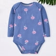 thumbnail image 2 of FYDUU Baby Girls Long Sleeve Onesies Bodysuits One-Pieces Cute Print Romper Outfit For Toddler Soft Comfortable Everyday Wear Casual Sports Wear 9-12 Months, 2 of 5