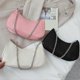 thumbnail image 1 of Solid Color Shoulder Purse Women Underarm Bag Ladies Fashion Top-handle Clutches Black Beige White Pink Handbag Pouch, 1 of 2