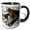 Black/White, variant on 3drose, Bufo Bufo Toad Lounging on Stones Close Up Photograph, 11oz Two-tone Red Mug