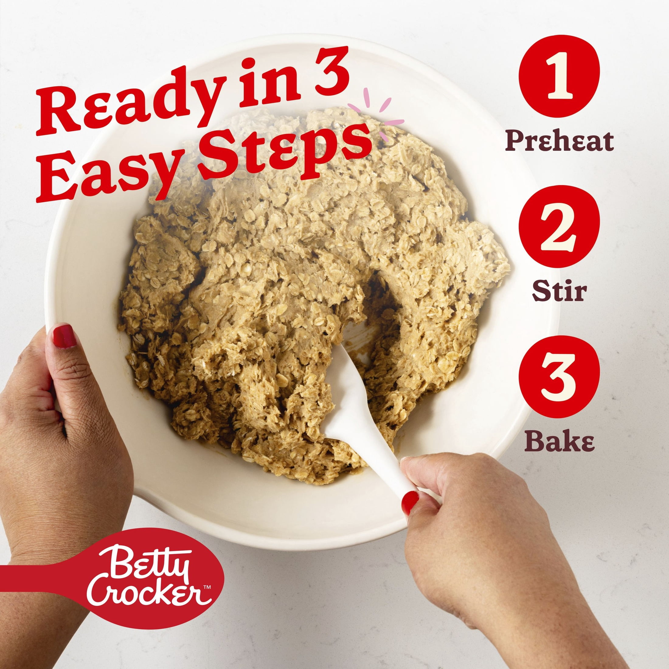 (3 pack) Betty Crocker Oatmeal Cookies, Cookie Baking Mix, 17.5 oz
