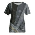 thumbnail image 5 of LYXSSBYX Plus Size Womens Shirts Women Fashion Casual Geometry Printed Short Sleeve Round-Neck Pullover Blouse T-Shirt Tops, 5 of 6