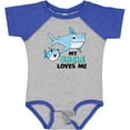 thumbnail image 3 of Inktastic My Uncle Loves Me with Cute Sharks Boys or Girls Baby Bodysuit, 3 of 5