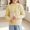 Yellow, variant on Girls Knitting Sweaters Long Sleeve, Princess Thermal Pullover Crew Neck Winter Sweaters Yellow Size 4-5 T