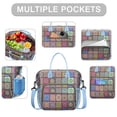 thumbnail image 2 of Tribal Boho Lunch Bag – Insulated Large Lunch Box for Adults, Waterproof and Leakproof, Ethnic Aesthetic with Floral Artistic Touch, Ideal for Work or Beach, 2 of 7
