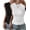 2 Pack: White & Black, variant on Women's High Neck Tank Top Casual Business Slim Fitted Ribbed Basic Tank Tops Summer Sleeveless Shirts