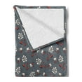 thumbnail image 2 of Floral Soft Flannel Fleece Throw Blanket, Spring Petals Inspirational Branches Mother Nature Japanese Botany, Cozy Plush for Indoor and Outdoor Use, 50" x 60", Pale Peach Vermilion, by Ambesonne, 2 of 5