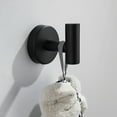 thumbnail image 6 of NUAHRHY 8pcs Stainless Steel Bathroom Coat Hook Rustproof Matte Black Towel Hook for Bathroom Kitchen Contemporary Style Wall Mounted, 6 of 11