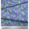 thumbnail image 3 of Soimoi Purple Rayon Crepe Fabric Cedar Leaves Print Fabric by the Yard 46 Inch Wide, 3 of 3