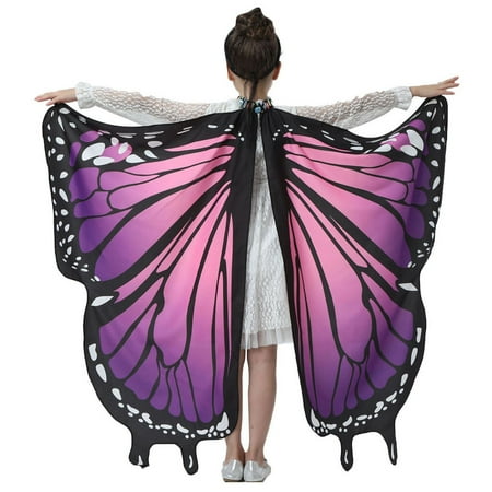 

Dadaria Shawl Wrap Children Butterfly Shawl Lady Cape Costume Accessory C Women