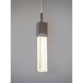 thumbnail image 2 of ET2 E22761-89BZ Fizz III Rectangular Bubble Glass Cube Mini LED Pendant Ceiling Lighting, 1-Light 7.5 Watts, 12"H x 5"W, Bronze, 2 of 2