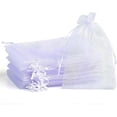 thumbnail image 1 of 120 x Organza Blanc Sachets Cadeau Organza 7 x 9 cm, Blanc, 7 x 9 cm., 1 of 4