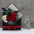 thumbnail image 2 of Arreglo de flores preservada en sobre negro Mina’an-flor eterna Tonos rojos, 2 of 2