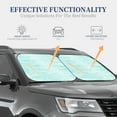 thumbnail image 3 of Kdxio Blue Bright Print 2-Piece Sun Shade Front Windshield - Foldable Car Front Window Sunshades For Most Sedans Suv Truck, 3 of 6